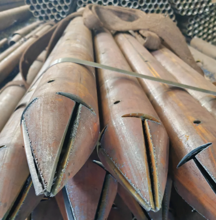 黑河出尖打孔加工无缝注浆钢花管注浆管厂家